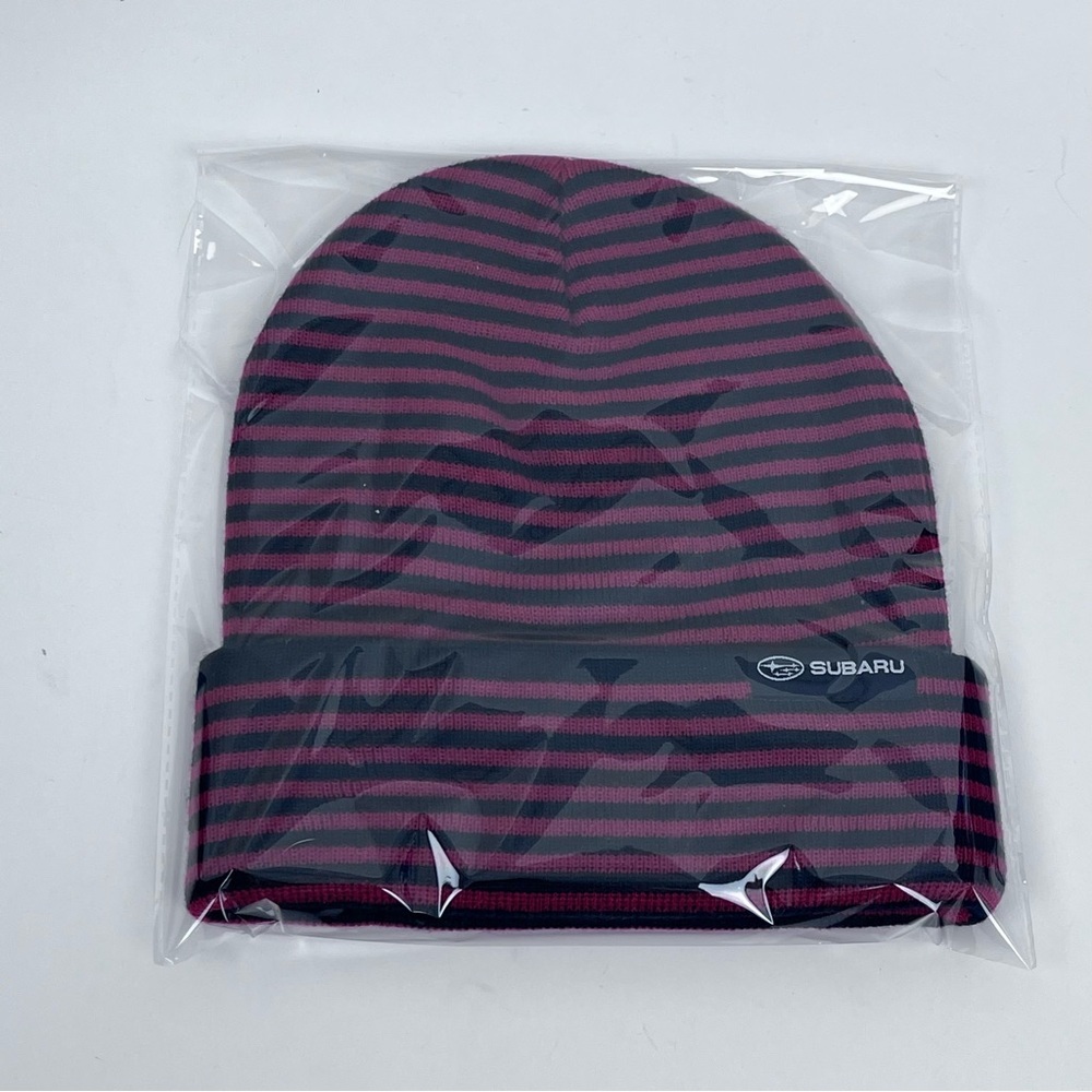 Subaru Unisex Striped Beanie/ Watch Cap One Size; Automobile, Cars, Outdoor - Picture 8 of 8